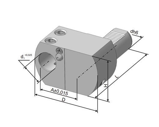 Фото 2 товара Резцедержатель для инструмента с ц/х для расточных резцов E8-40х32 левый БЗСП