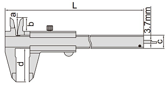 Штангенциркуль Шц I-300 (0.05мм/1/128") вылет губок 64мм, INSIZE - фото 2