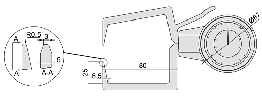 Фото 1 товара Кронциркуль для наружных измерений 0-20 мм INSIZE
