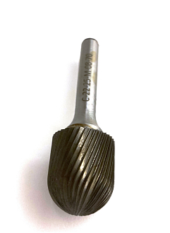 Борфреза сфероцилиндрическая тип С 22х25х8х70 спиральная насечка арт. C22 25М08 Sekira - фото 3