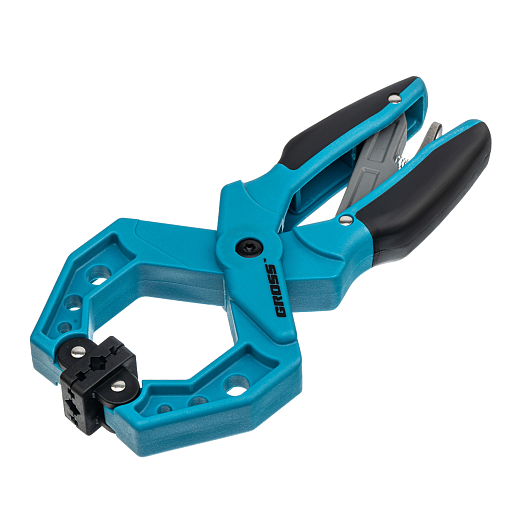 Фото 0 товара Струбцина клещеобразная 2-1/4, пластиковый корпус, храповой механизм жесткой фиксации, 58 мм Gross