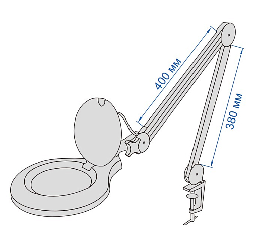 Фото 1 товара Лупа увеличительная настольная (с подсветкой), INSIZE