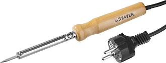STAYER 40 Вт, 220 В, конус, деревянная рукоятка, электропаяльник, Maxterm 55310-40 Master - фото 1
