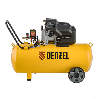 Компрессор воздушный DKV2200/100, Х-PRO 2.2 кВт, 400 л/мин, 100л Denzel - фото 2