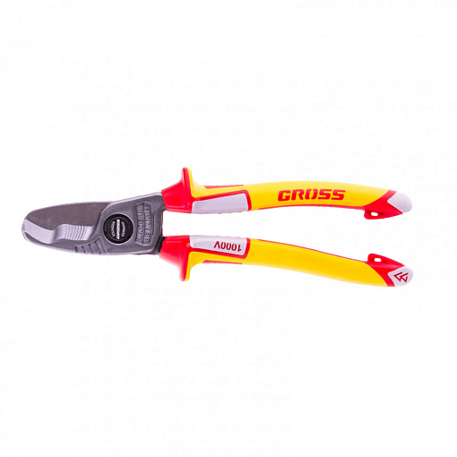 Фото 0 товара Кабелерез, диэлектрические рукоятки до 1000 В, трехкомпонентные рукоятки, 210 мм Gross