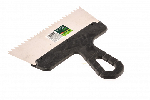 Фото 1 товара Шпатель из нерж. стали, 200 мм, зуб 4 х 4 мм, Сибртех