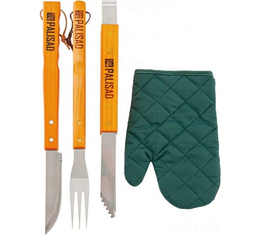 Фото 2 товара Набор приборов для барбекю, 4 предмета в сумке Camping Palisad