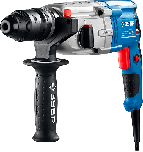 Фото 2 товара ЗУБР 800 Вт, 0-1200 об/мин, 0-4800 уд/мин, кейс, перфоратор горизонтальный ЗП-28-800 КМ Профессионал