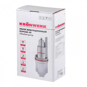 Вибрационный насос KVP300-10, 1080 л/ч, подъем 70 м, кабель 10 метров Kronwerk - фото 4