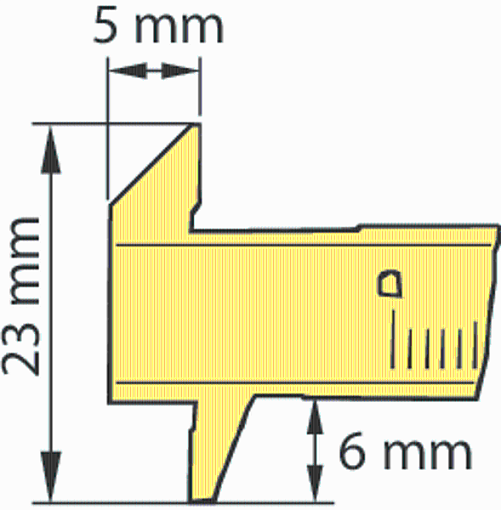 Фото 2 товара Штангенглубиномер с двойным крюком 200 мм