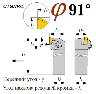 Резец CTGNR 2020 К16 проходной - фото 2