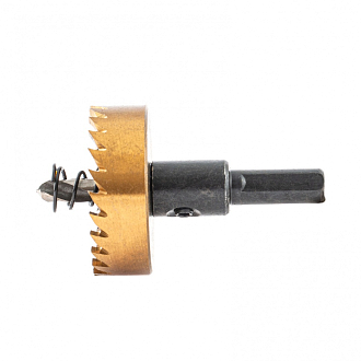 Коронка по металлу HSS, 42 мм, нитридтитановое покрытие Denzel - фото 1