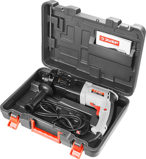 Фото 6 товара ЗУБР 650 Вт, 0-870 об/мин, 0-4850 уд/мин, кейс, перфоратор горизонтальный П-22-650 Мастер