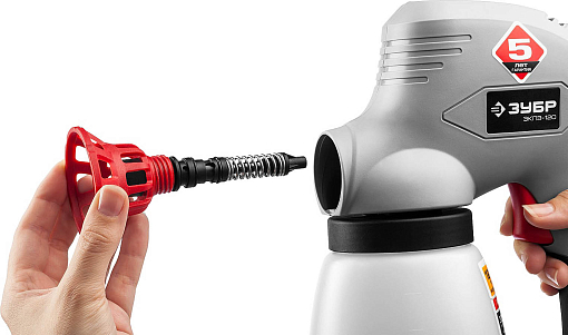 Фото 5 товара ЗУБР 120 Вт, плунжерный, краскопульт электрический ЗКПЭ-120 Мастер