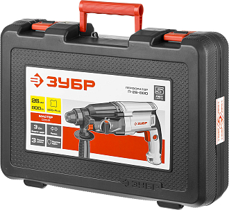 ЗУБР 800 Вт, 0-1300 об/мин, 0-4800 уд/мин, кейс, перфоратор горизонтальный П-26-800 Мастер - фото 8