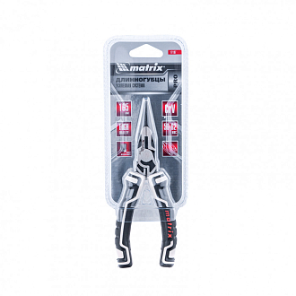 Длинногубцы прямые 165 мм, усиленная система, Pro Matrix - фото 4