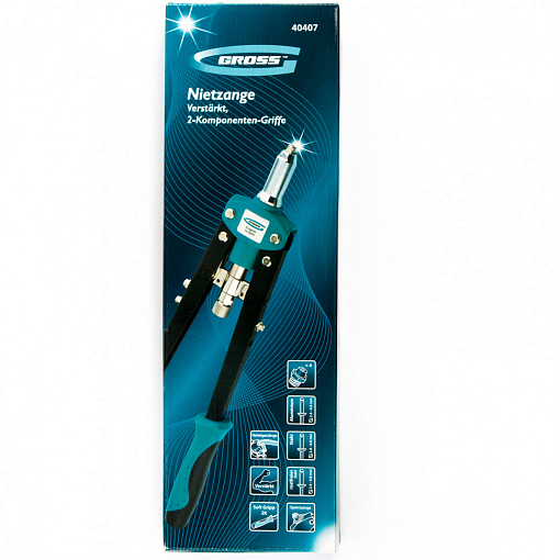 Фото 1 товара Заклепочник двуручный 420 мм, , для заклепок 2,4-3,2-4,0-4,8 Gross