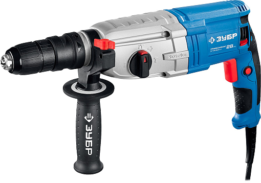 Фото 1 товара ЗУБР 800 Вт, 0-1200 об/мин, 0-4800 уд/мин, кейс, перфоратор горизонтальный ЗП-28-800 КМ Профессионал
