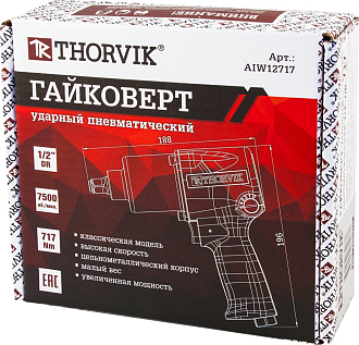 Гайковерт ударный пневматический 1/2"DR 7500 об/мин, 717 Нм, THORVIK - фото 4