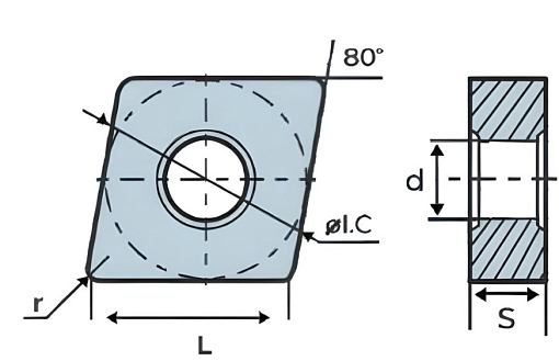 Фото 2 товара CNMG120404 TM TD9218 токарная пластина Boro Deskar