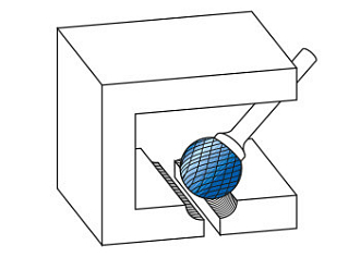 Борфреза сферическая тип D KUD 2,5х2,3 dхв=3 Lобщ=38 Blue-Tec Karnash арт. 11.5031-022 - фото 2
