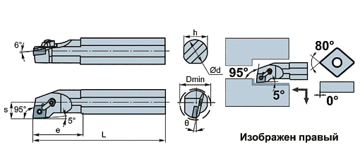 Фото 2 товара S32T-MCLNL12 державка для внутреннего точения Deskar