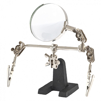 Зажим для пайки "Третья рука" с лупой Sparta - фото 2