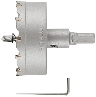 Коронка кольцевая с карбидными вставками Профи (для отверстий в нержавеющей стали) 70 мм - фото 2