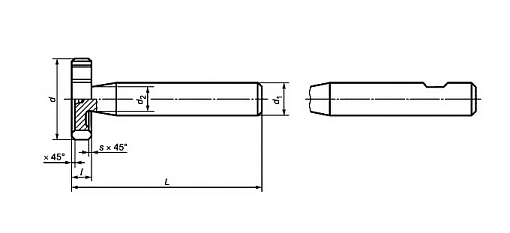 Фото 1 товара Фреза для пазов сегментных шпонок 22х8,0 z=8