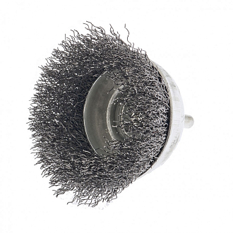 Щетка для дрели, 75 мм, "чашка" со шпилькой, витая проволока Сибртех - фото 2