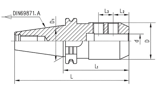 Фото 1 товара DIN69871.A40-SLN14-50 патрон weldon Zegyo