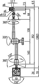 Штатив магнитный 352 мм, 7033-10, MITUTOYO - фото 3
