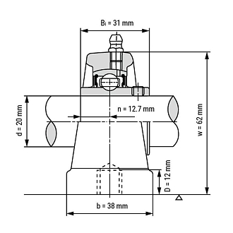 Подшипниковый узел UCPA204 TECHNIX - фото 3