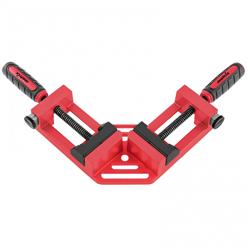 Фото 0 товара Струбцина угловая, быстрозажимная, 65/65 мм, двухкомпонентные обрезиненные рукоятки Matrix