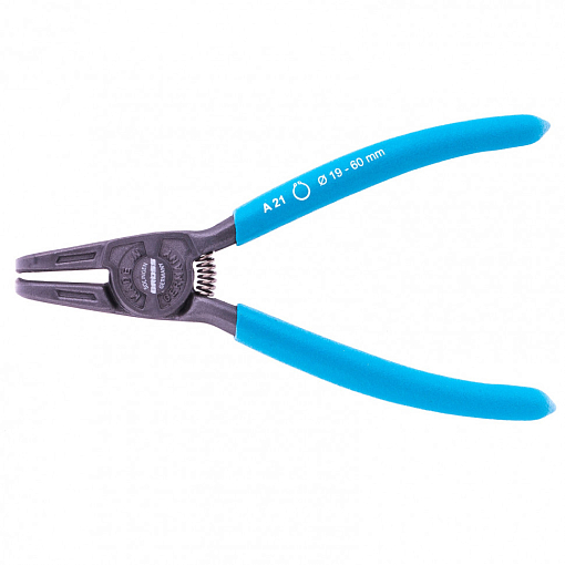 Фото 0 товара Съемник, 165 мм, для внешних стопорных колец (19-60 мм), изогнутые губки (разжим) Gross