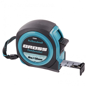 Рулетка Komfortabel 10 м х 25 мм, обрез. корпус Gross - фото 1