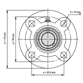 Подшипниковый узел UCFC205 TECHNIX - фото 2