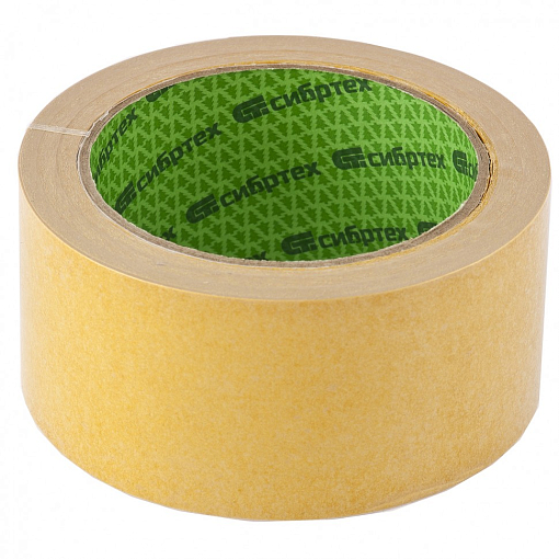 Фото 0 товара Лента клейкая двусторонняя, 50 мм х 5 м, на полипропиленовой основе Сибртех