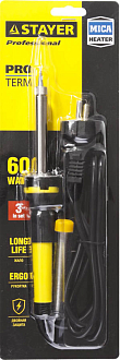 STAYER 60 Вт, 220 В, конус, двухкомпонентная рукоятка, электропаяльник Proterm 55300-60 Professional - фото 2