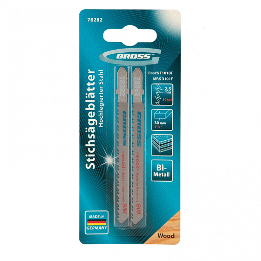 Фото 2 товара Полотна для электролобзика Profi, 2 шт, ( 3101F-T101BF ) Gross