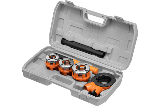 Фото 1 товара Набор клуппов 1/2-3/4-1, плашкодержатель с трещоткой, 6 пред. Sparta