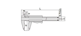 Штангенциркуль Шц I-150, дел 0.05мм/1/128" вылет губок 40мм, INSIZE - фото 2