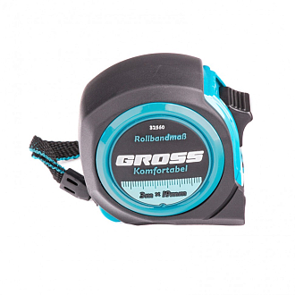 Рулетка Komfortabel 3 м х 19 мм, обрез. корпус Gross - фото 2