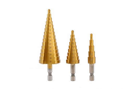 Фото 0 товара Набор ступенчатых сверл 3 шт. 4-32 мм. HOEGERT
