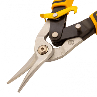 Ножницы по металлу, 270 мм, прямой рез, сталь-CrMo, трехкомпонентные рукоятки Denzel - фото 4