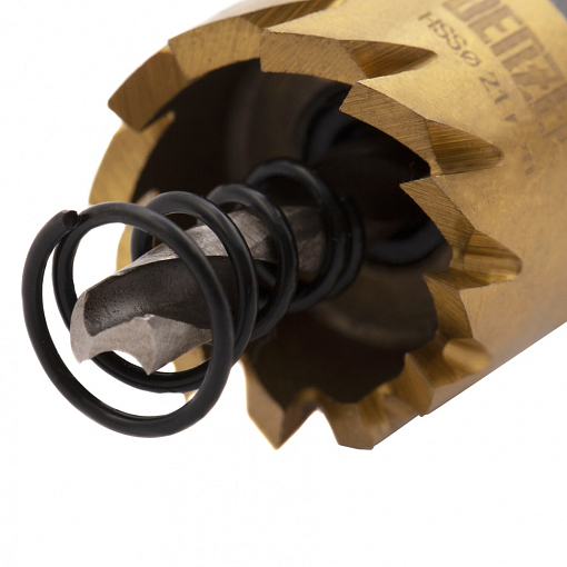 Фото 3 товара Коронка по металлу HSS, 21 мм, нитридтитановое покрытие Denzel