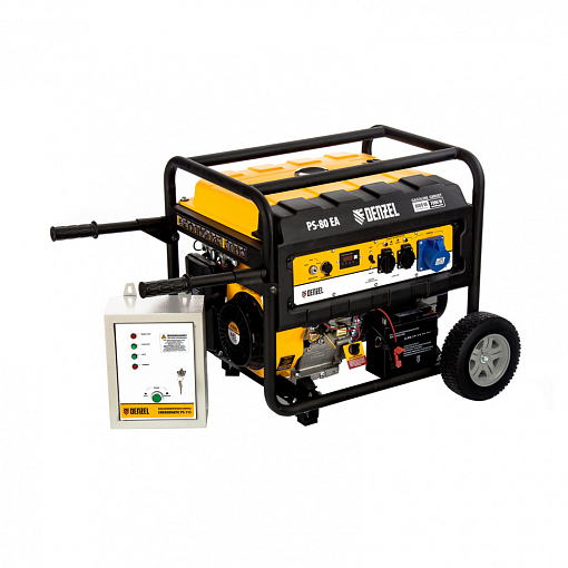 Фото 6 товара Генератор бенз. PS 80 EA, 8.0 кВт, 230 В, 25 л, коннектор автоматики Denzel