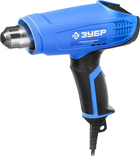 Фото 0 товара ЗУБР 1600 Вт, 1 режим: 350°С; 2 режим: 550°С, фен технический ФТ-П1600 Профессионал
