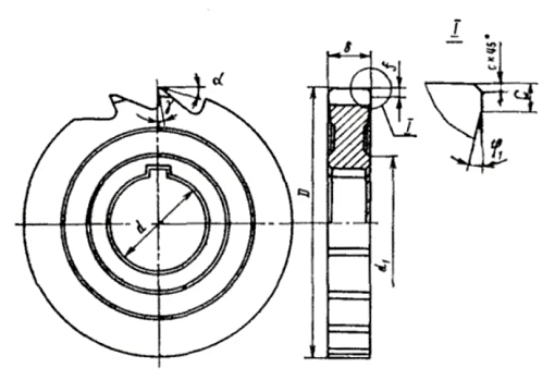 Фото 1 товара Фреза пазовая дисковая 50х3х16 z=14 Р6М5 Sekira 2250-0001