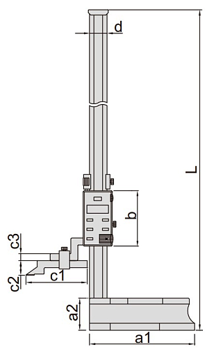 Фото 1 товара Штангенрейсмас цифровой ШРЦ 0-300 мм, 0.01 мм, INSIZE